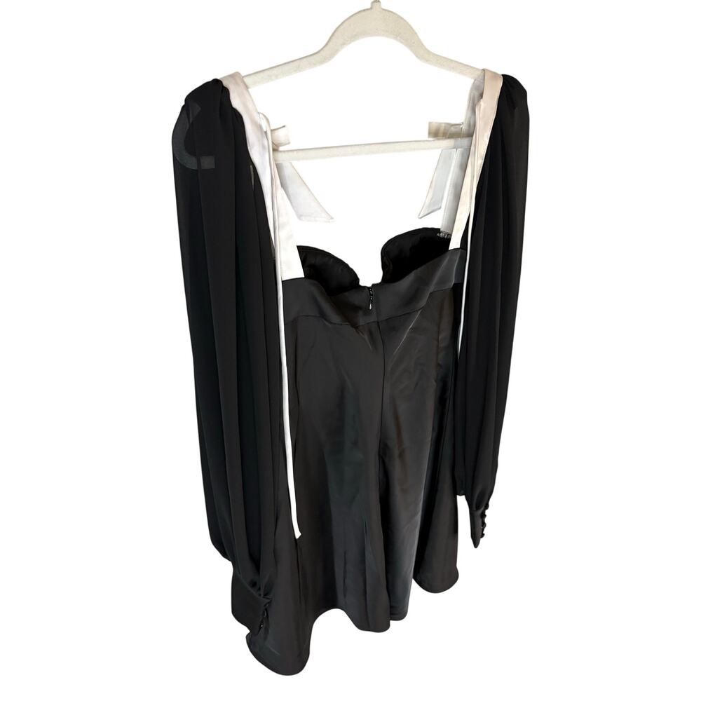 Majorelle Baylee Mini Dress Bow Long Sleeve Party Cocktail Coquette Whimsigoth S - Picture 10 of 12